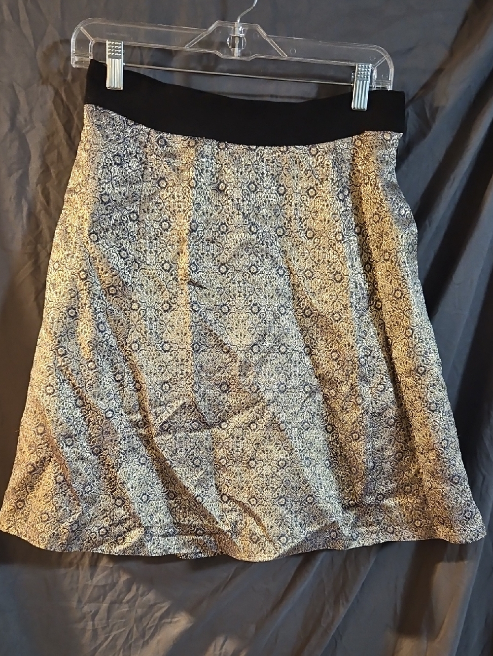 Narciso Rodriguez for Design Nation gold jacquard A-line skirt: GUC: SIZE 2